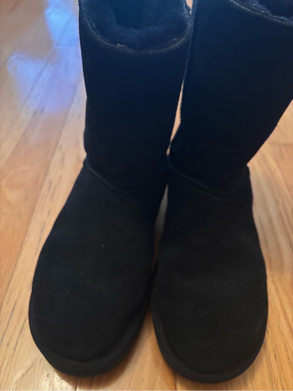 UGG Black Mid-Calf Suede Winter Boots